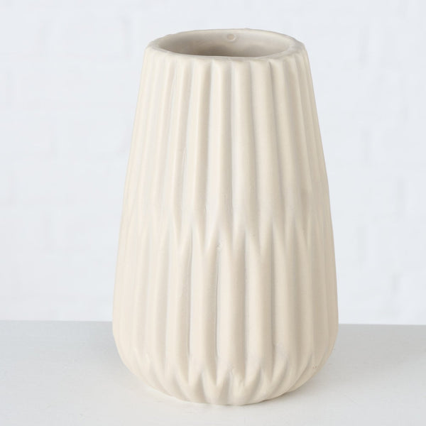 Set 2 Esko Beige Ceramic Porcelain Bud Vases