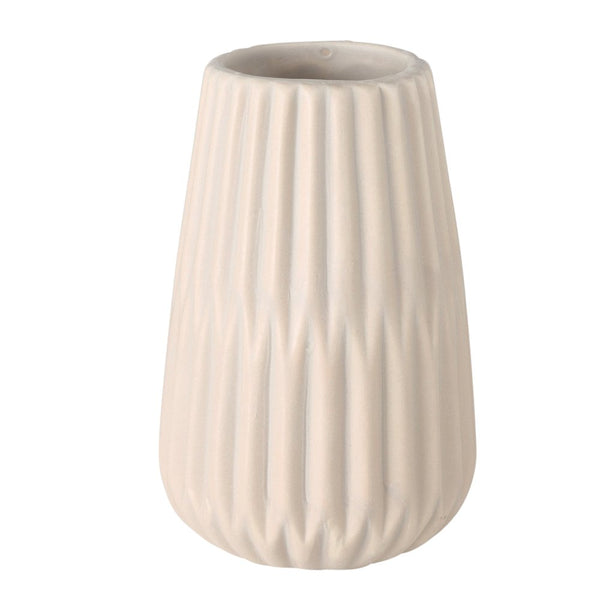 Set 2 Esko Beige Ceramic Porcelain Bud Vases