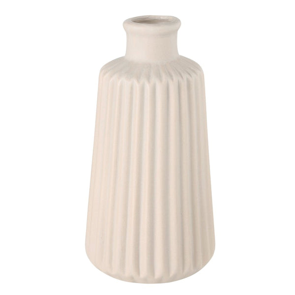 Set 2 Esko Beige Ceramic Porcelain Bud Vases