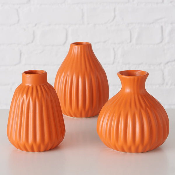 Orange Bud Vases