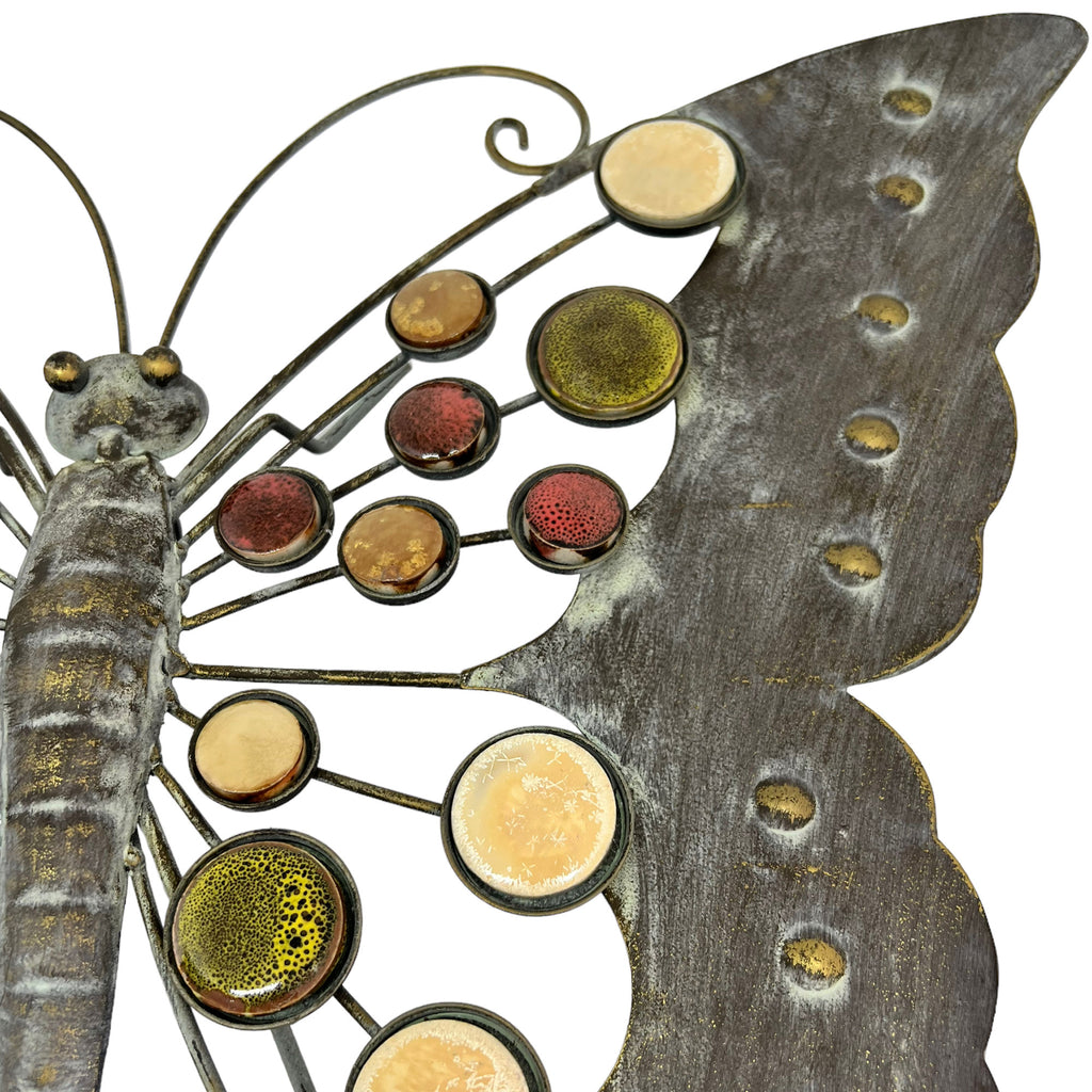 Wall Mountable Garden Butterfly Ornament with Stones