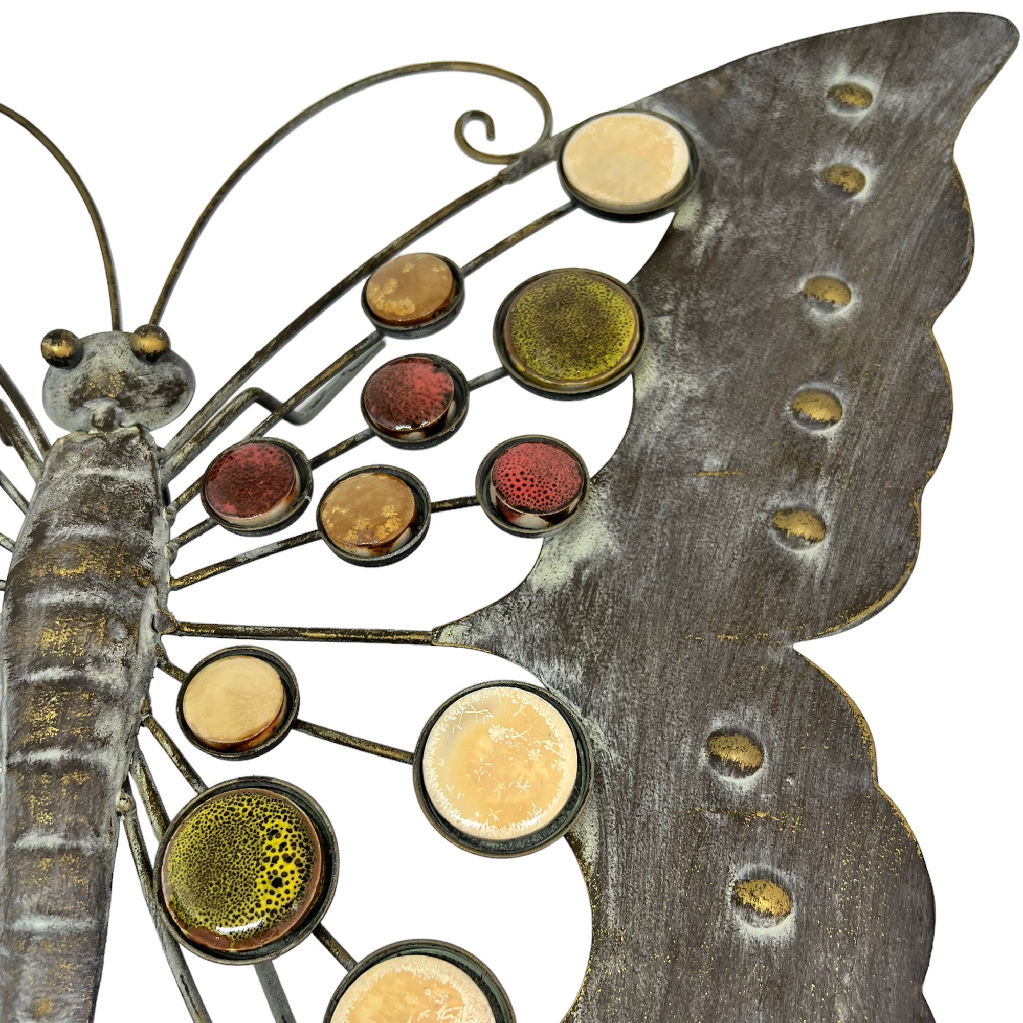 Wall Mountable Garden Butterfly Ornament with Stones