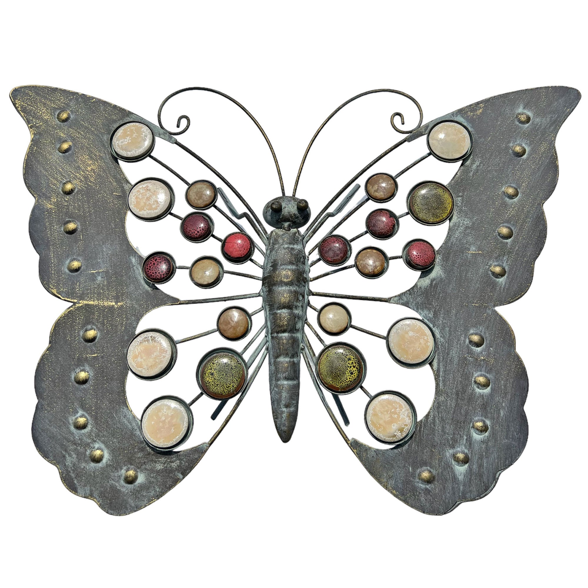 Wall Mountable Garden Butterfly Ornament with Stones