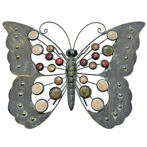 Wall Mountable Garden Butterfly Ornament with Stones