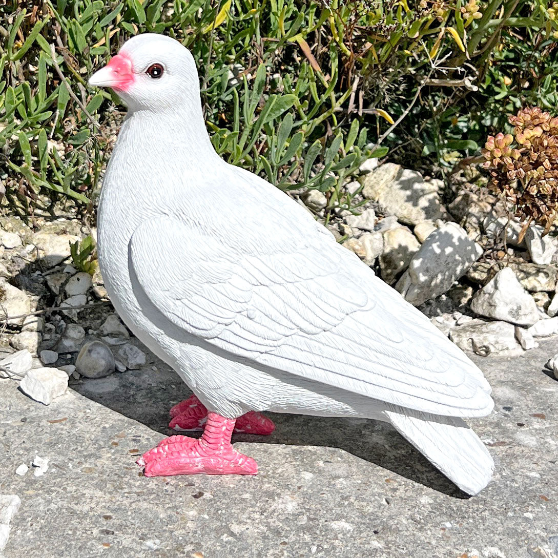 White Dove Garden Bird Ornament
