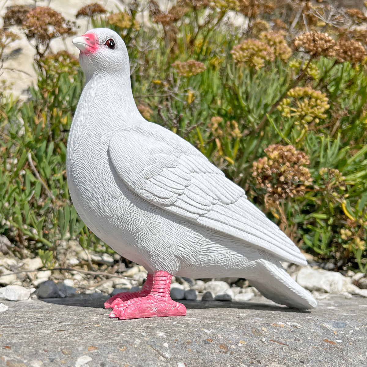 White Dove Garden Bird Ornament