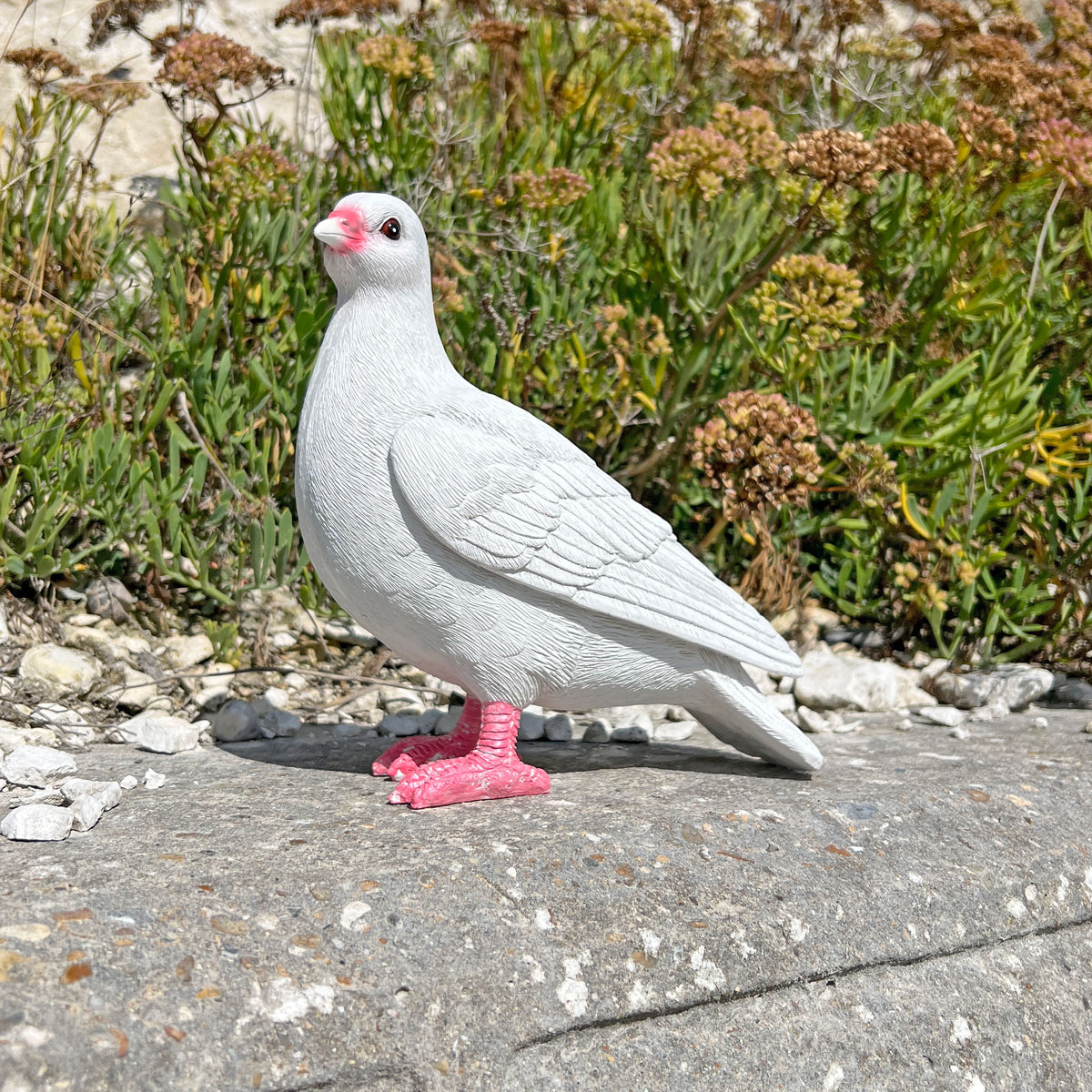 White Dove Garden Bird Ornament