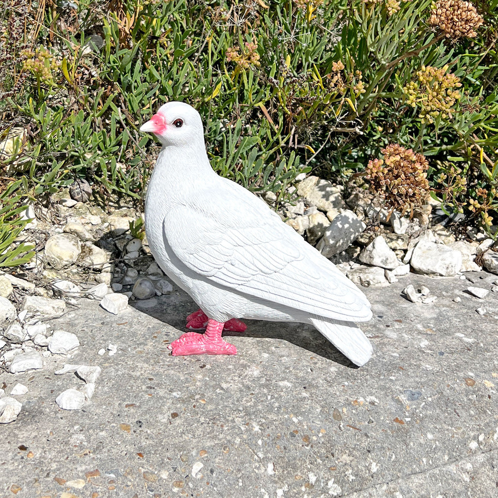 White Dove Garden Bird Ornament