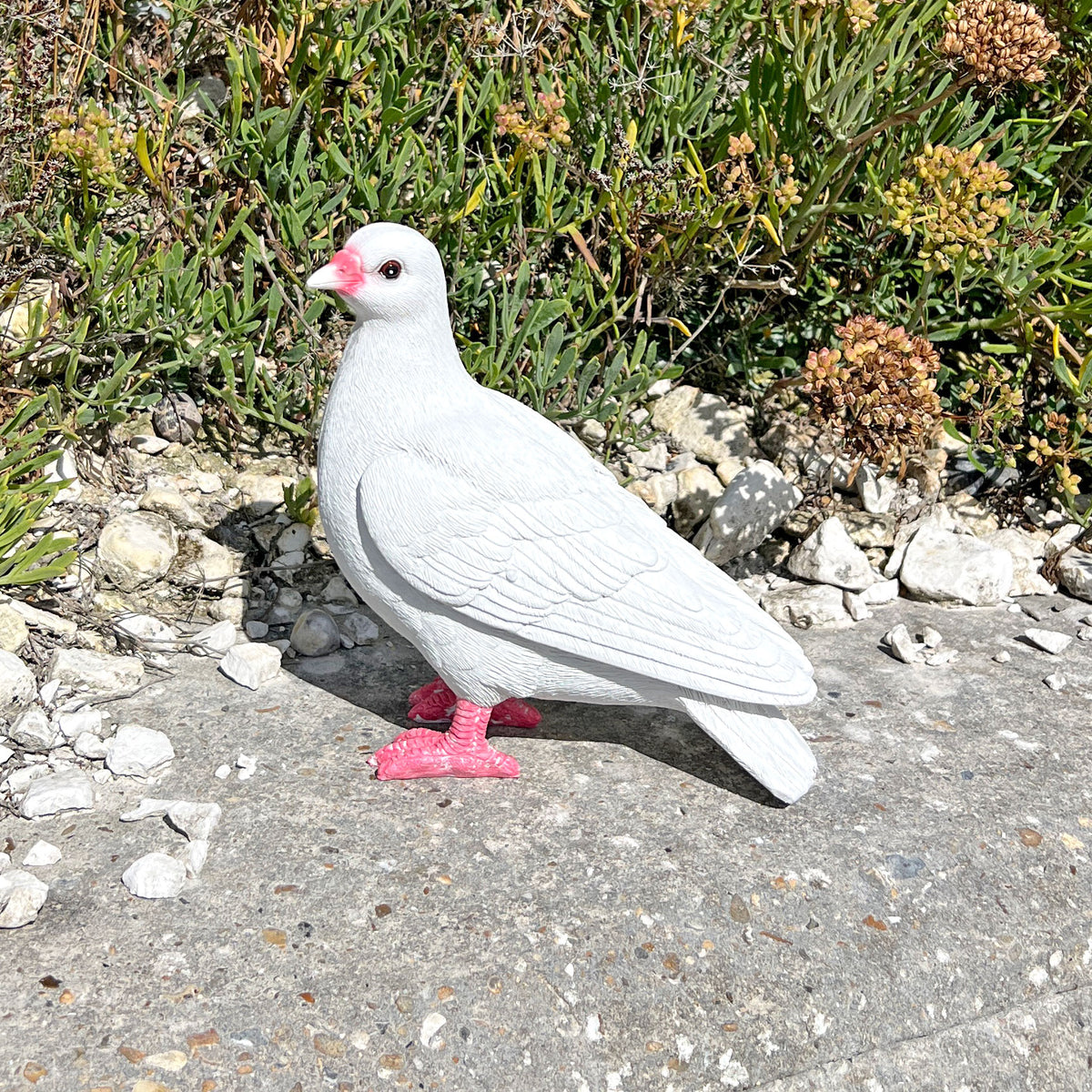 White Dove Garden Bird Ornament