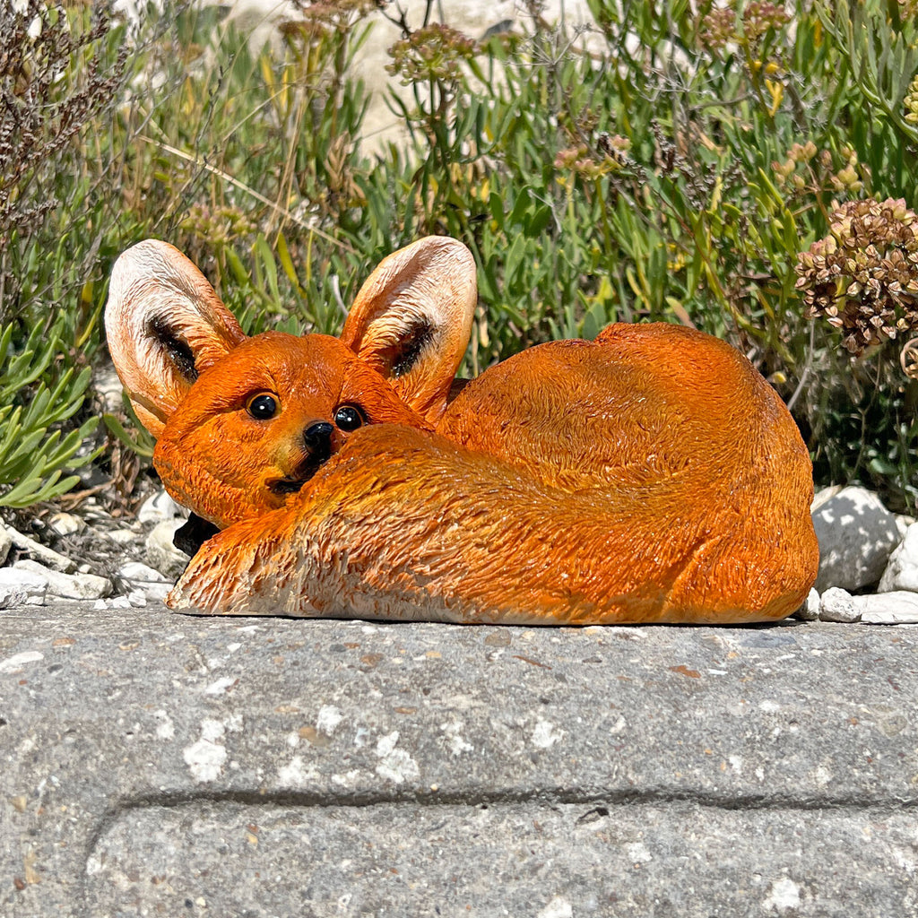 Realistic Laying Red Fox Garden Animal Ornament