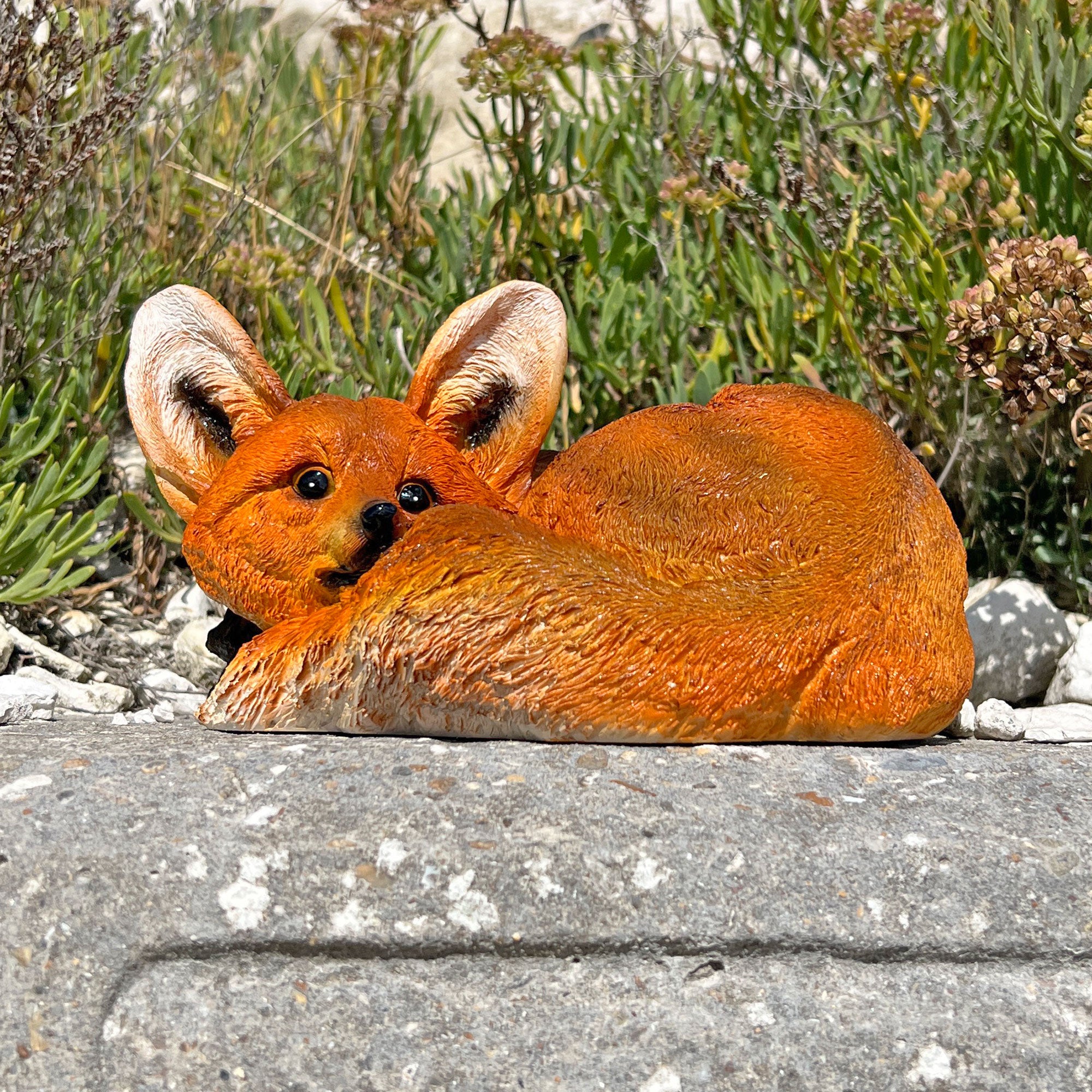 Realistic Laying Red Fox Garden Animal Ornament
