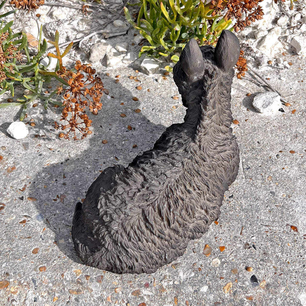 Donkey Garden Ornament Laying Outdoor Animal Statue