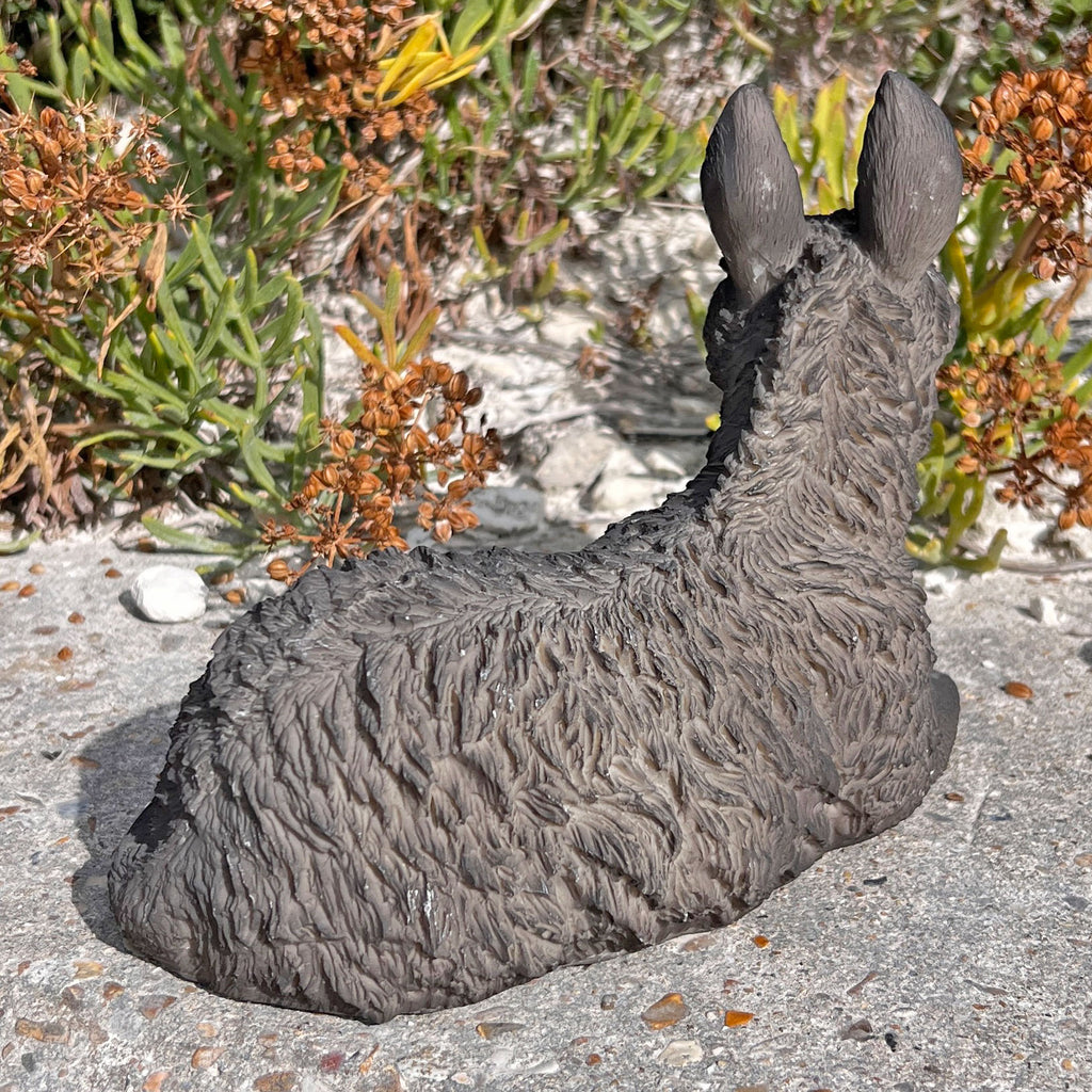 Donkey Garden Ornament Laying Outdoor Animal Statue