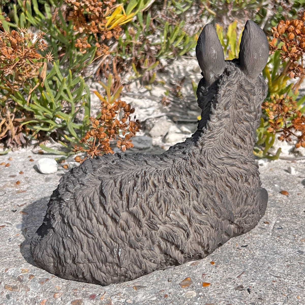 Donkey Garden Ornament Laying Outdoor Animal Statue