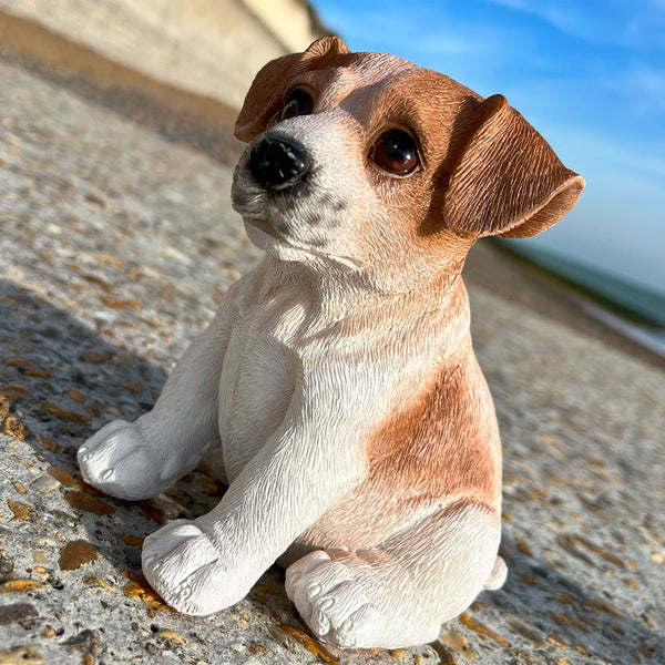 Sitting Jack Russell Terrier Puppy Dog Garden Animal Ornament