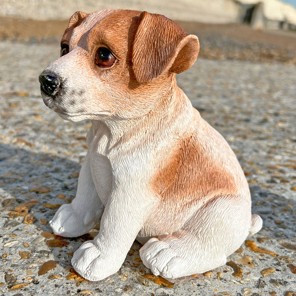 Sitting Jack Russell Terrier Puppy Dog Garden Animal Ornament