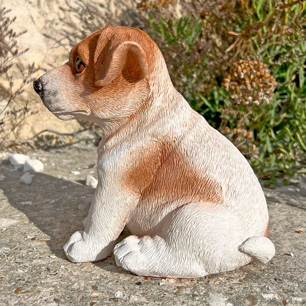 Sitting Jack Russell Terrier Puppy Dog Garden Animal Ornament