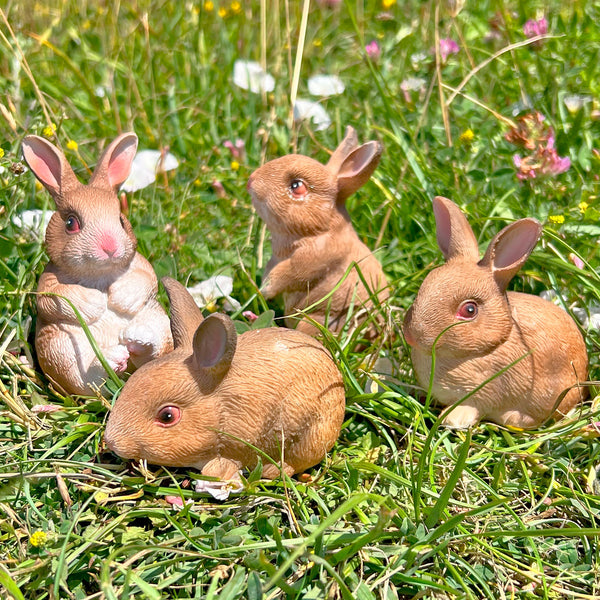 Set of 4 Small Rabbit Garden Animal Ornaments