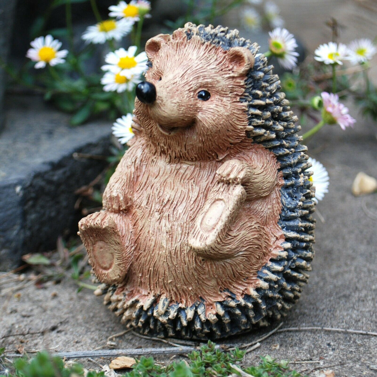 Set of 3 Hedgehog Animal Garden Ornaments