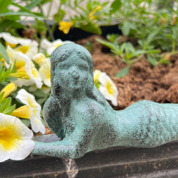Cast Iron Mermaid Garden Ornament