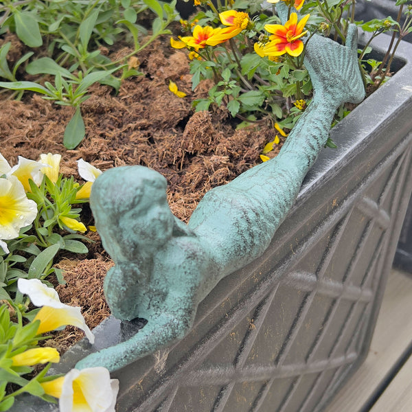 Cast Iron Mermaid Garden Ornament