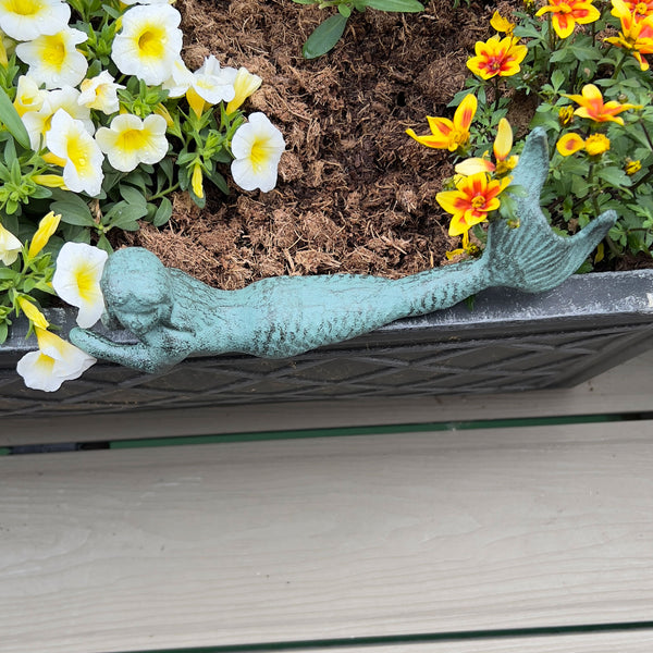 Cast Iron Mermaid Garden Ornament