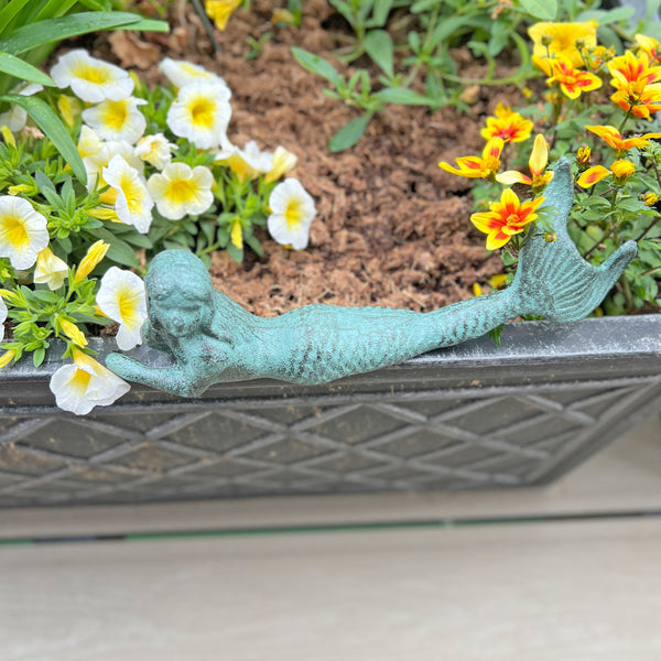 Cast Iron Mermaid Garden Ornament