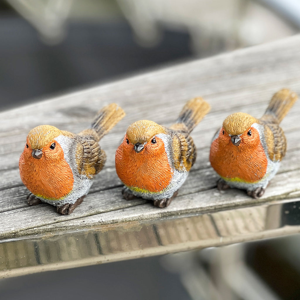 Pot Topping Robin Garden Bird Ornaments