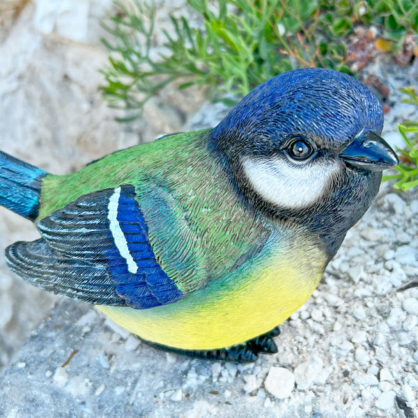 Large Blue Tit Bird Garden Ornament