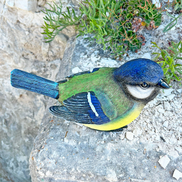 Large Blue Tit Bird Garden Ornament