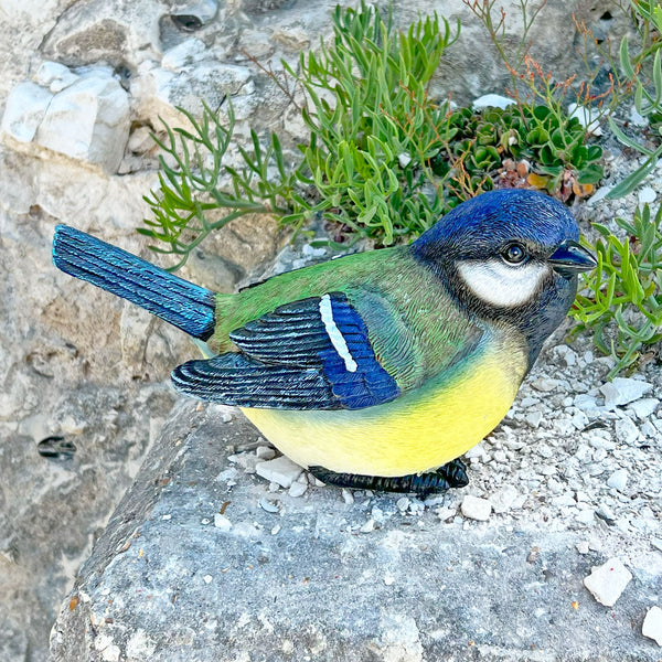 Large Blue Tit Bird Garden Ornament