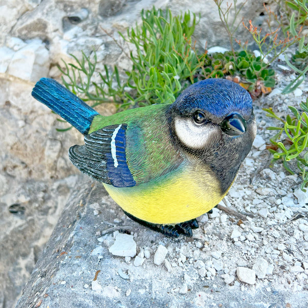 Large Blue Tit Bird Garden Ornament