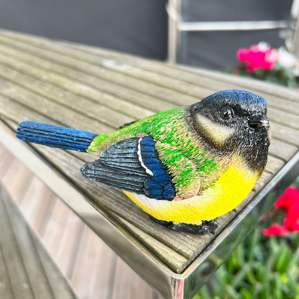 Set 3 British Bird Garden Ornaments Robin, Sparrow & Blue Tit