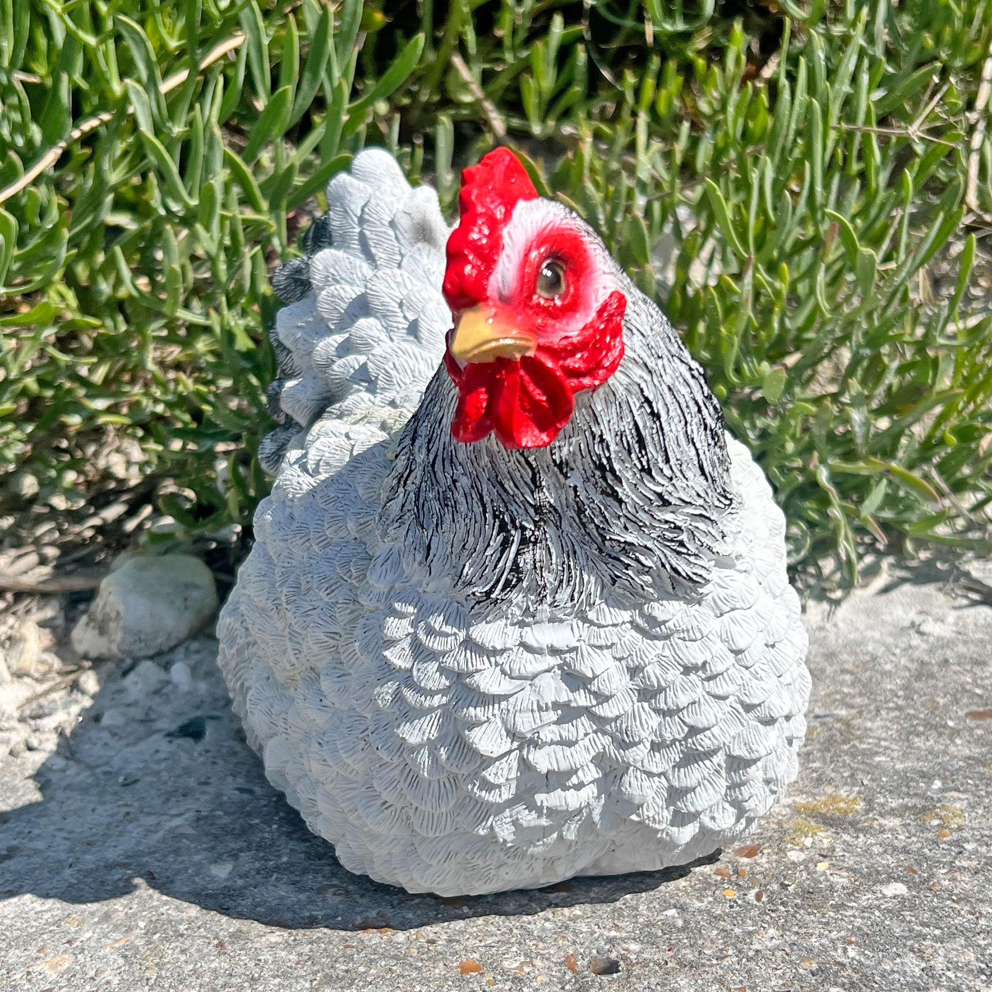 White Chicken Garden Bird Ornament Statue