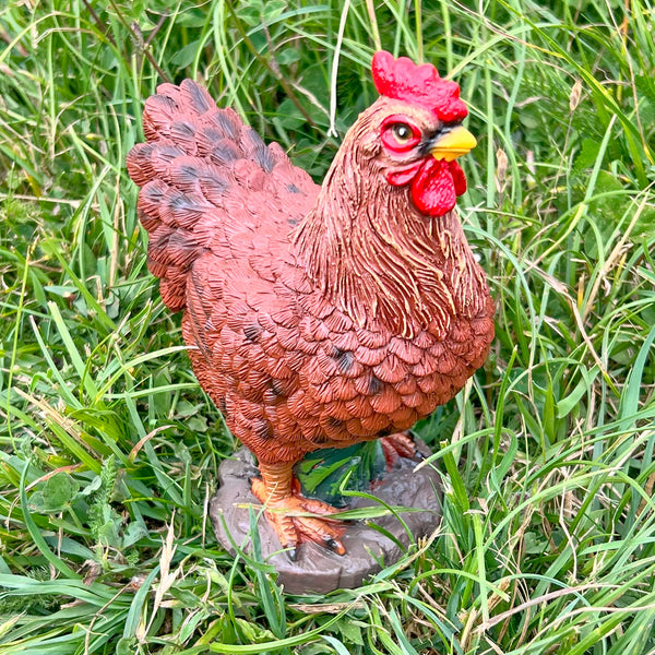 Brown Chicken Garden Ornament