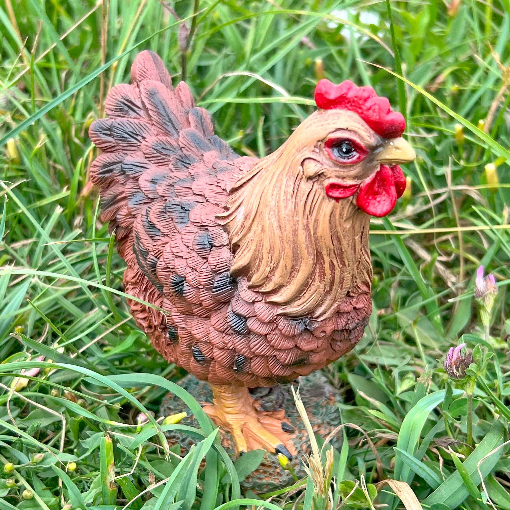 Brown Garden Chicken Ornament