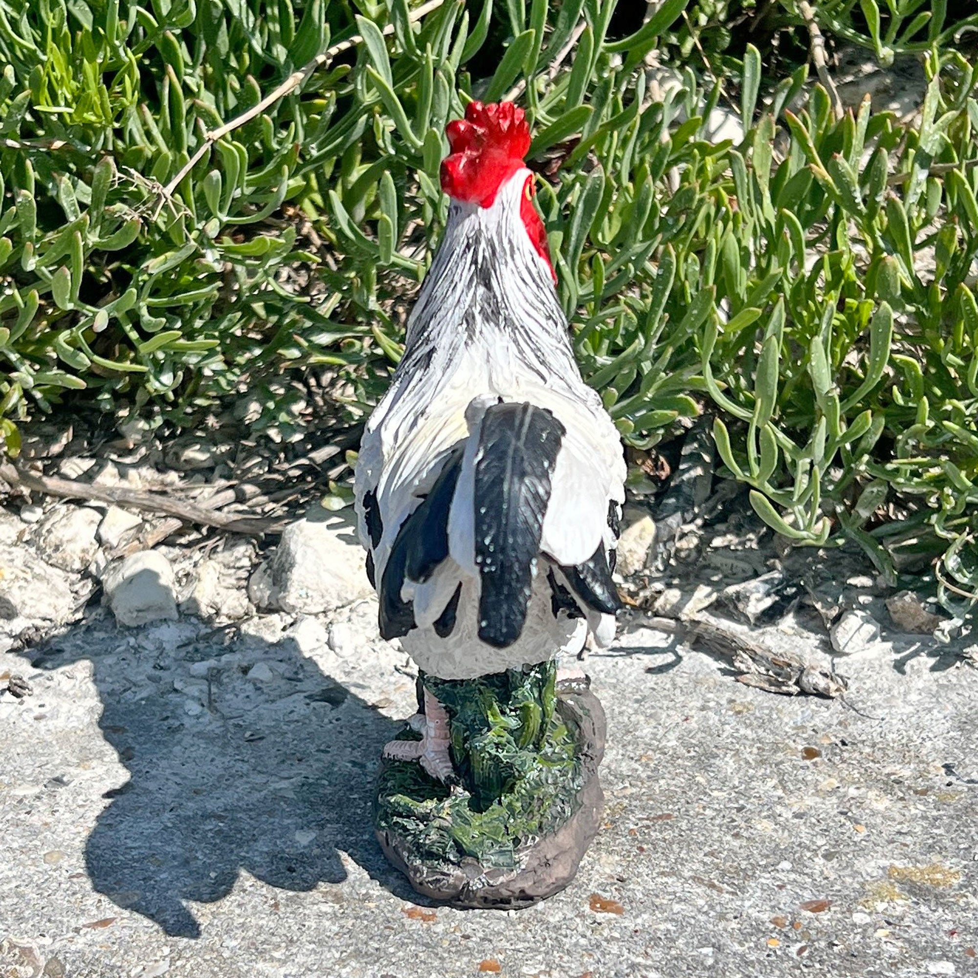 White Cockerel Bird Garden Animal Ornament