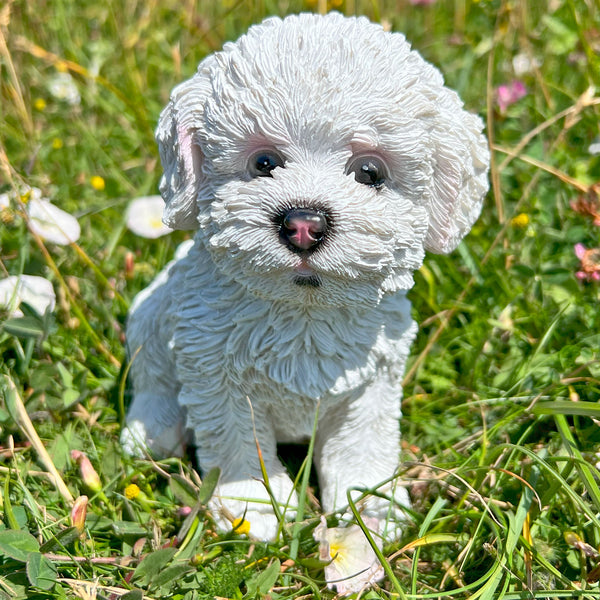 Puppy Bichon Frise Garden Statue