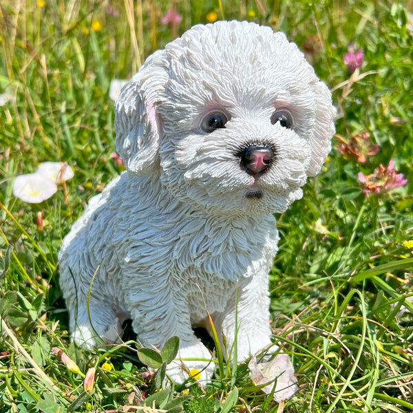 Bichon Frise Puppy Garden Ornament