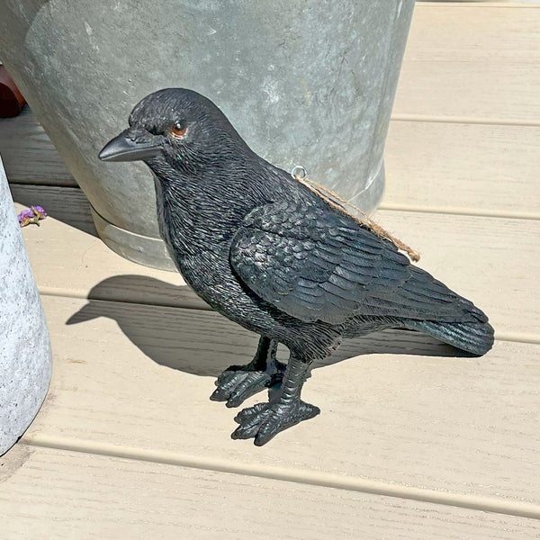 Black Crow Bird Garden Ornament