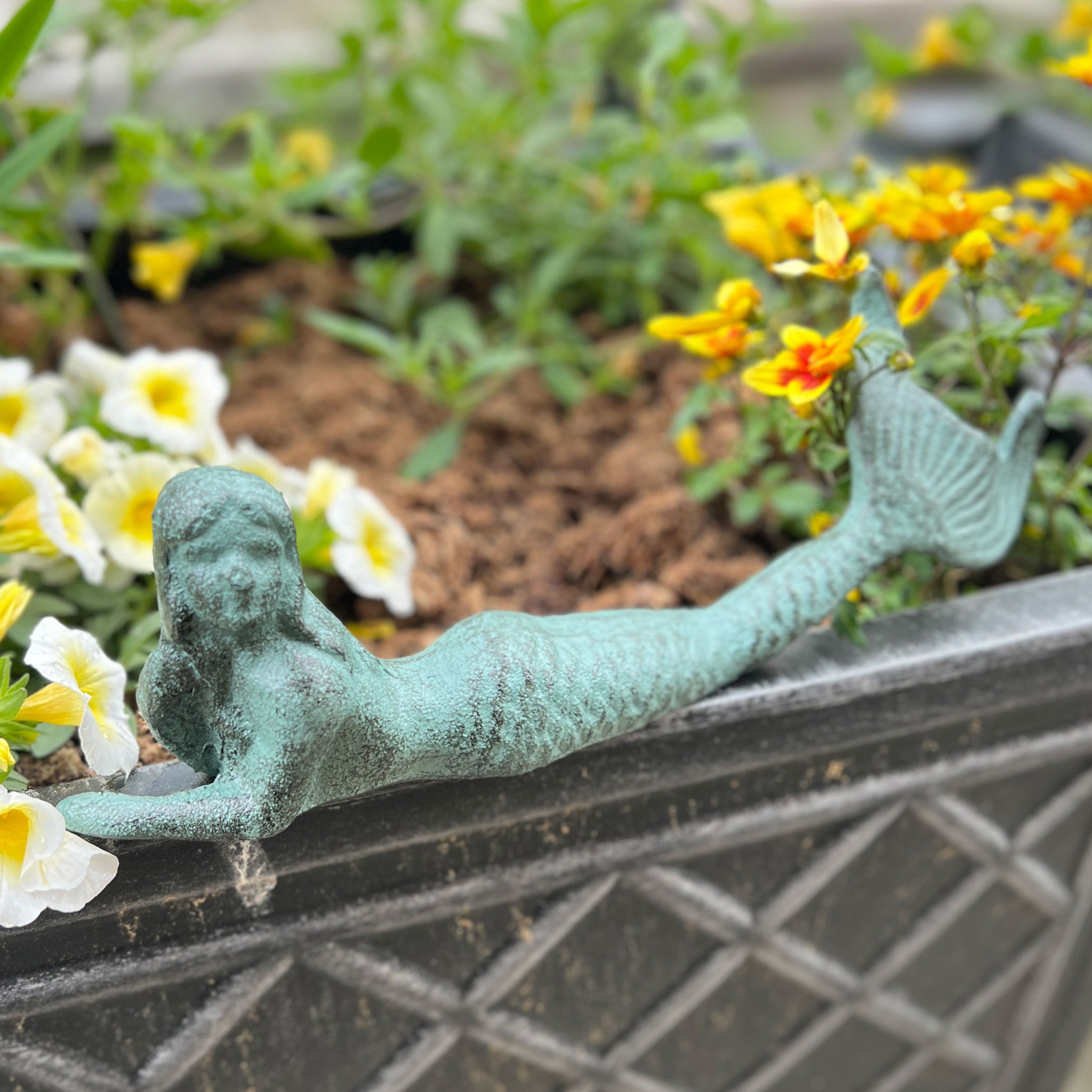 Cast iron Mermaid garden statue