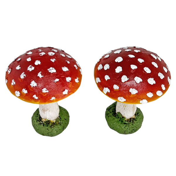 Pair of Mushroom Garden Ornaments