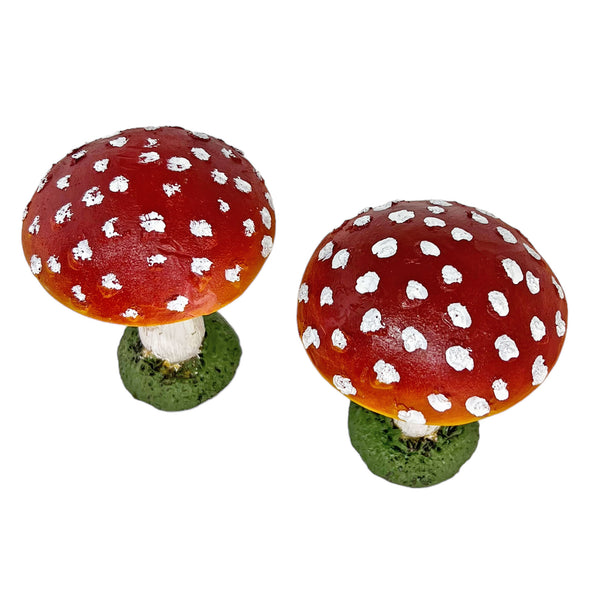 Pair of Mushroom Garden Ornaments