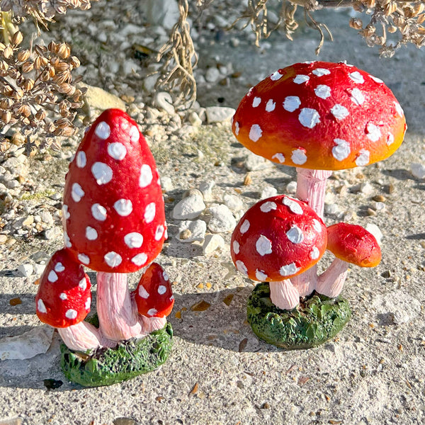 Red Toadstool Garden Ornaments