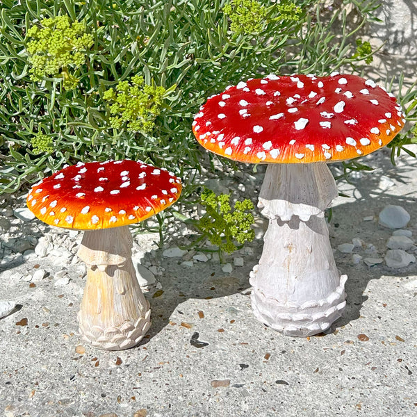 Red Garden Toadstool Mushroom Ornaments