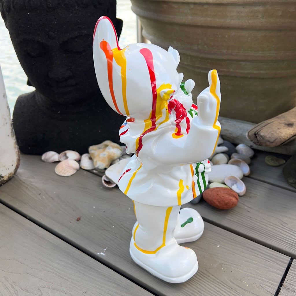 Rainbow Art Middle Finger F**k You Garden Gnome 30cm