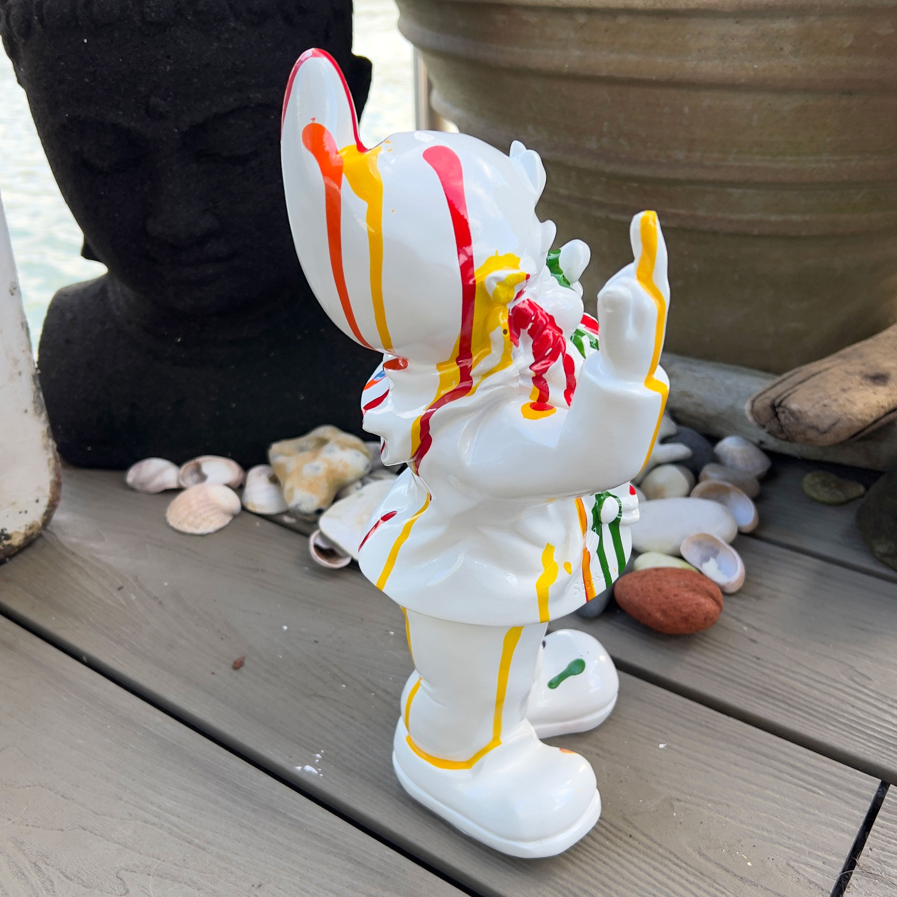 Rainbow Art Middle Finger F**k You Garden Gnome 30cm
