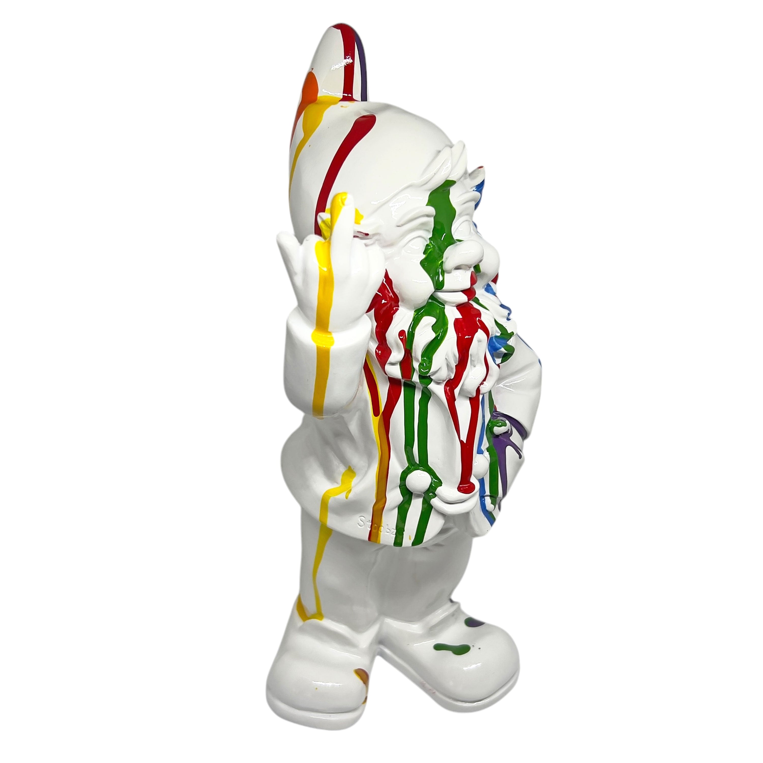 Rainbow Art Middle Finger F**k You Garden Gnome 30cm
