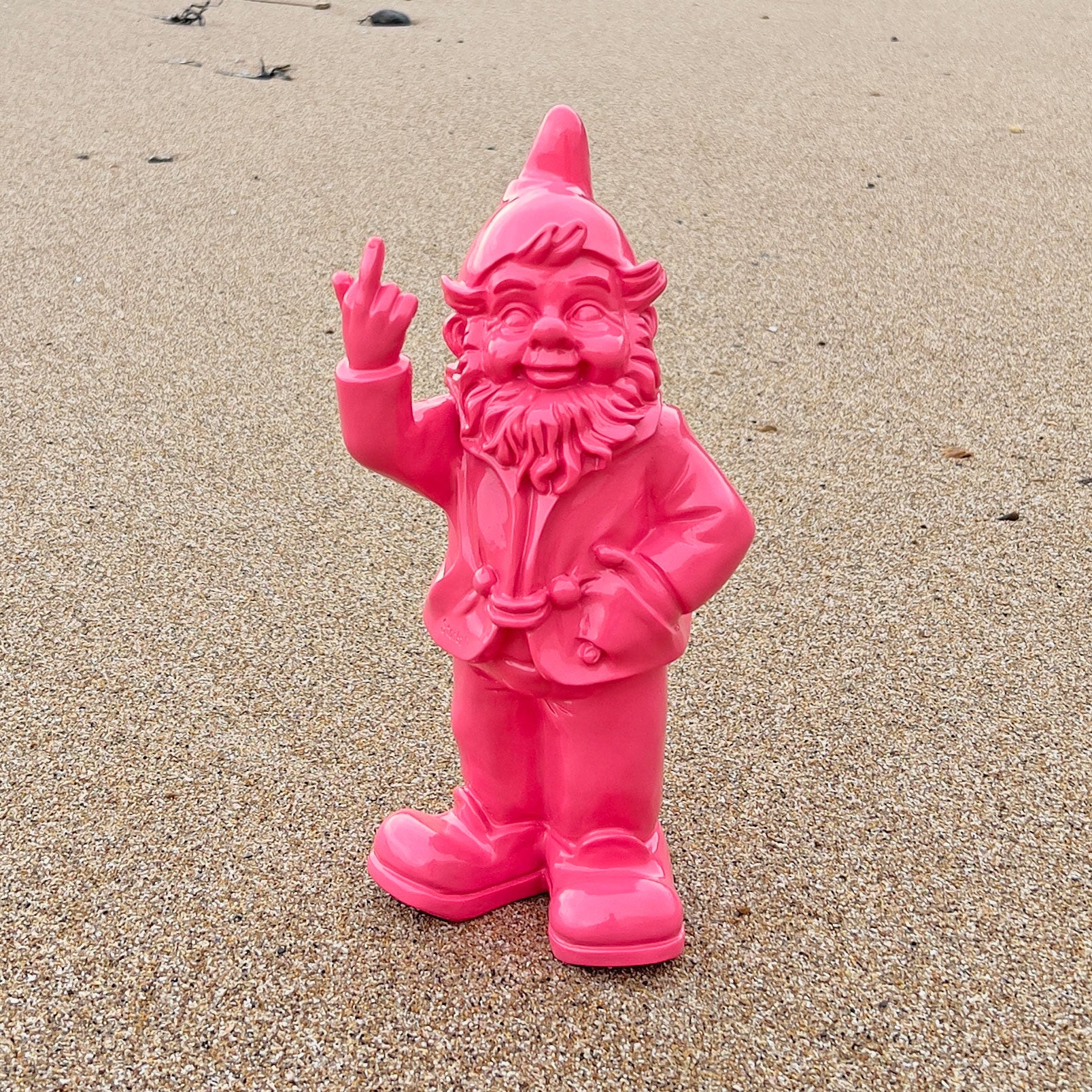 30cm F**k You Naughty Middle Finger Pink Gnome Ornament