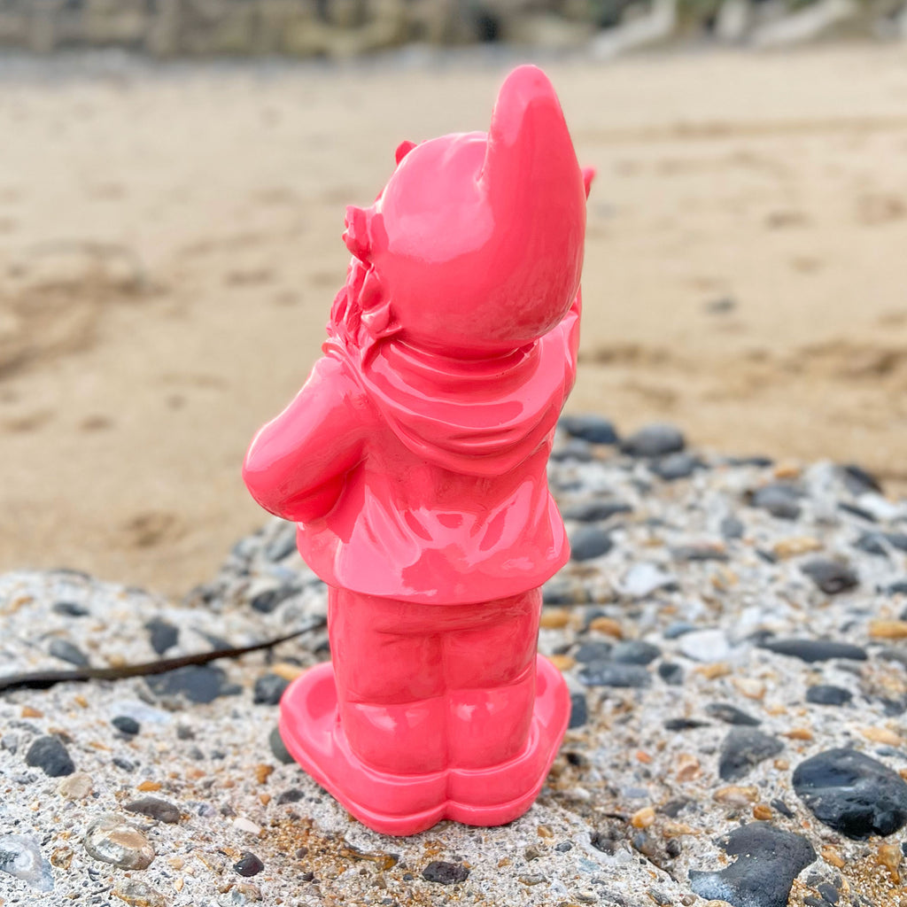 30cm F**k You Naughty Middle Finger Pink Gnome Ornament